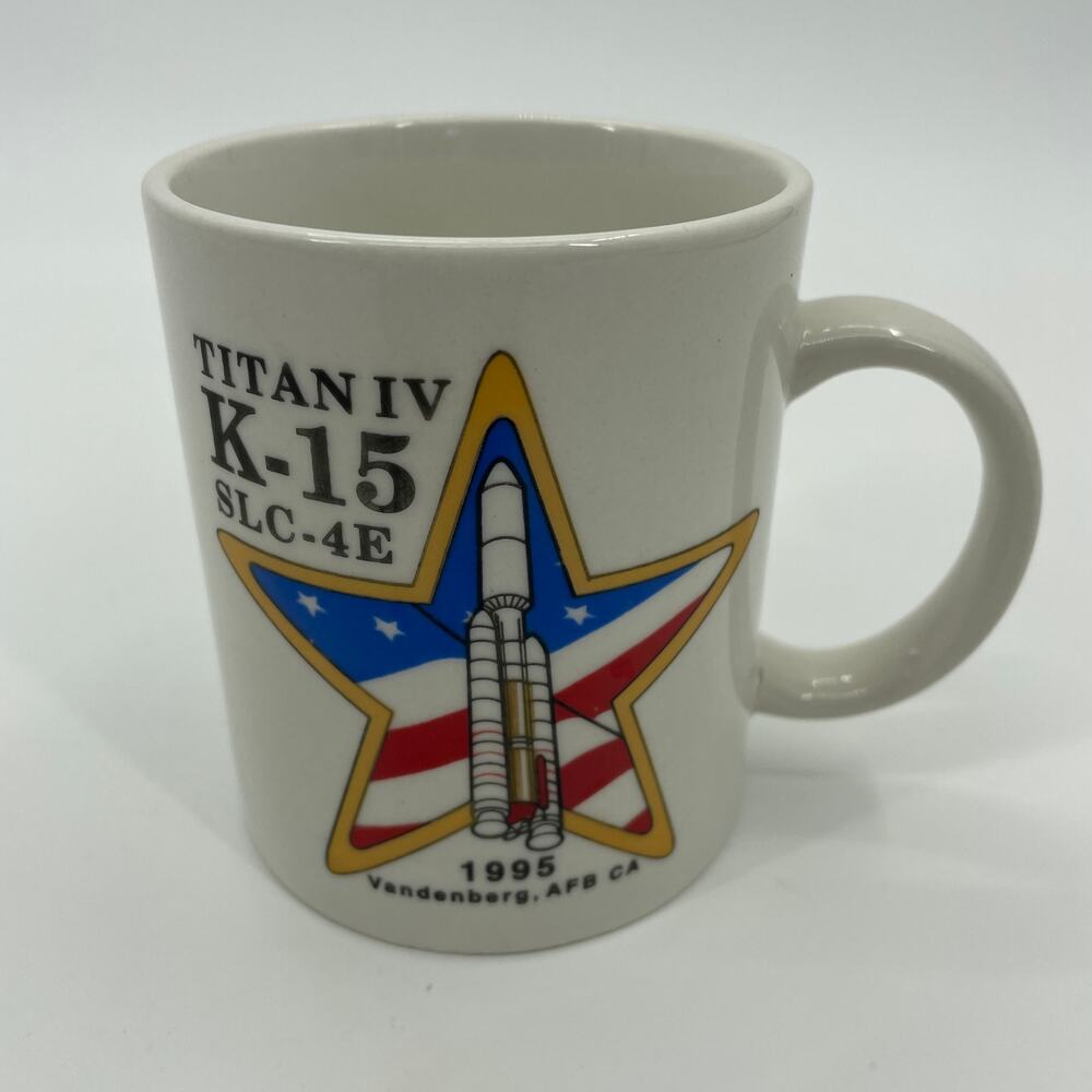 Vintage Titan IV Mug K-15 SLC-4E Vandenberg AFB 1995